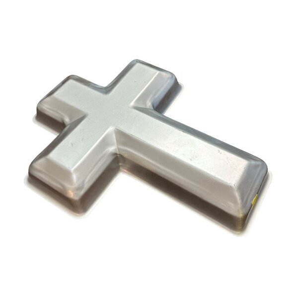 Wilton Cake Pan Vintage 1972 Cross Aluminum Easter Baptism Communion #502-2502 - Picture 2 of 7